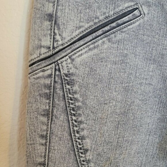 Carmar Faded Gray Moto-Style Ankle Zip Skinny Jeans Size 28 - Picture 5 of 10